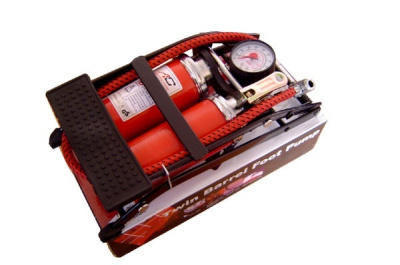 Насос ручной без манометра, откидная ножка, зажим пластик, пластиковая белая ручка  НР5730  (1/20)