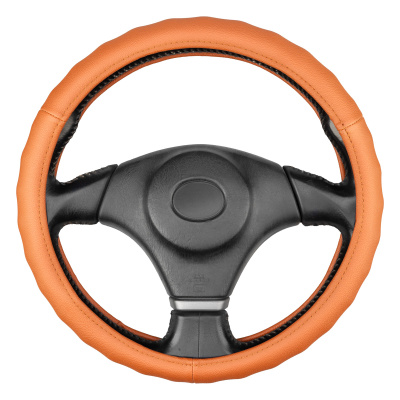 Оплетка кожа гладкая рельефная Base Gorilla-2 M (37-39 см) Коричневая SKYWAY S01102559		
