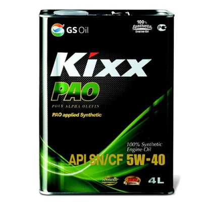 Масло моторное GS Oil Kixx PAO  5W40 SM/CF ( 4л.) (уп.4 шт.) PAO-Synt