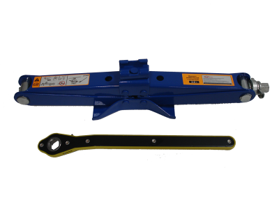 Домкрат ромбовидный винтовой 2т, рукоятка с трещеткой, TM-112C