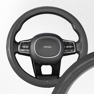 Оплетка экокожа Top-11 M (37-39 см) Серая  S01102498 SKYWAY 