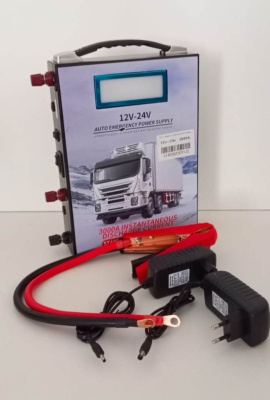 Пуско-зарядное устройство автономное 12-24 V Пиковый ток 3000A с LED-фонарем