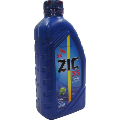 Масло моторное ZIC X5 Diesel 10w40 CI-4,  1L (уп 12 шт )  п/синт диз