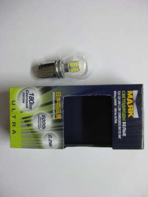 Светодиод T25 12V-24V WHITE 15SMD BA15S (Маяк) (12-24T25-W/15SMD/A-60)