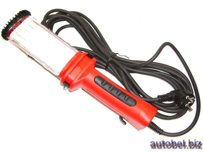 Лампа-переноска 220V, пластик корпус, неоновая YH-2081  (уп 6 шт)