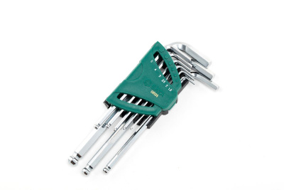 Шестигранники с шаром (набор  9 предметов) 1.5-10 мм, к-т  09105 SATA 