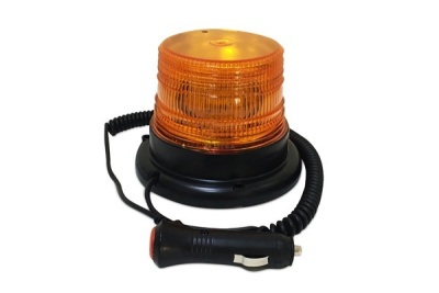 Маячок проблесковый на магните 12-24V, диодный, 12W, 12LED, в прикуриватель (49876)