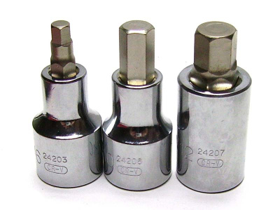 Наконечник 1/2" L55 мм с шестигранной вставкой 14мм   24208 SATA (1/6)