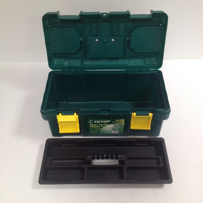 Ящик для инструментов пластиковый 17" (410*210*185 мм ), 2 защелки/ 2 бокса под мелочь Т85 (09212) 