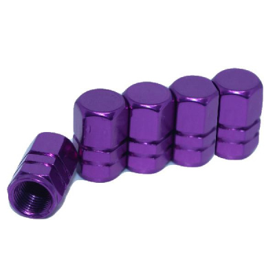 Колпачок для камеры металлический шестигранный, металлик фиолетовый, шт.   (уп.100шт )
