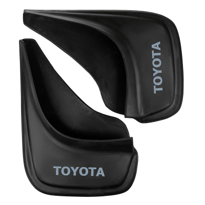 Брызговик фигурный черный, надпись TOYOTA (2 шт), к-т  SKYWAY S05201048 (1/20) в пакете 