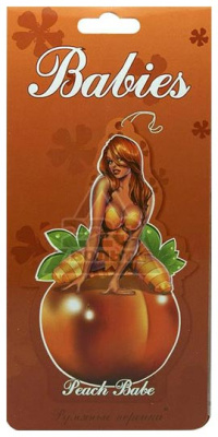 Ароматизатор подвесной пластина Babies Peach Babe Персик BBS-03  (уп. 5 шт.)