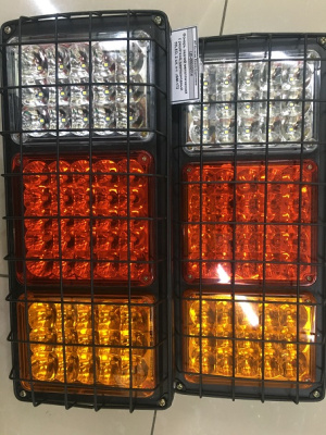 Фонарь задний диодный 24V, 55LED, металлический с решеткой, 2 шт, к-т  SQ-B-059/ JSM-172