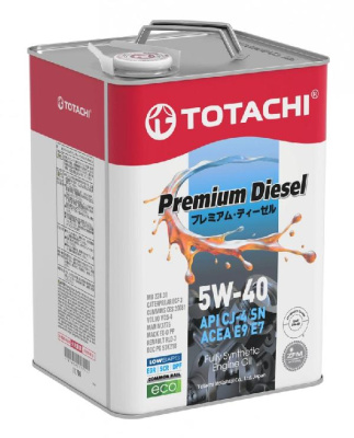Масло моторное TOTACHI PremiumDiesel CJ-4/SM  5W40 ( 6 л.) Low SAPS синт диз (уп.3 шт.)