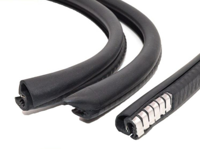 Уплотнитель резиновый для края двери армированный, 80 см*2шт, к-т