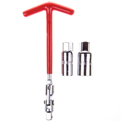 Ключ свечной с карданом 16мм-21мм (с двумя головками) SKYWAY S04301006 (1/50)