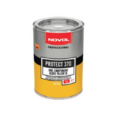 Грунт акриловый однокомпонентный ACRYL FILLER 1K PROTECT 370, серый, 0.5 л. (37440) NOVOL (1/6)