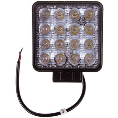 Фара светодиодная  105*105*50мм (16 диодов) 12/24V, 48W, Дальний свет, шт.  SKYWAY S07201015 (1/20)