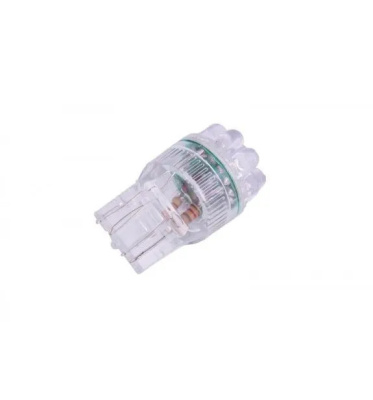 Светодиод T20/5 12V WHITE  9LED W3*16Q (МАЯК) (12T20/5-W 9LED) 