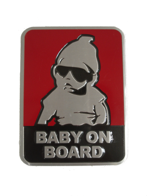 Наклейка дюралевая Ребенок на борту (80*100) BABY ON BOARD