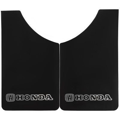 Брызговик плоский 370*240, Черный, надпись HONDA серебро (2 шт), к-т  SW S05201033  (1/20)