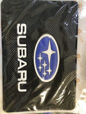 Коврик на панель плоский 200*130мм, черный SUBARU