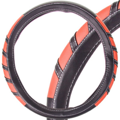 Оплетка экокожа комбинированная спорт ECO Combo2, S (35-37 см) Черно-Красная, шт. SKYWAY S01102285