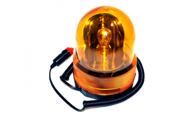 Маячок проблесковый на магните 12V, овал, в прикуриватель (51567)