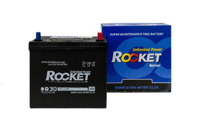 АКБ ROCKET  75B24L SMF 55А/ч, 520 А (238x129x225мм) тонкие клеммы