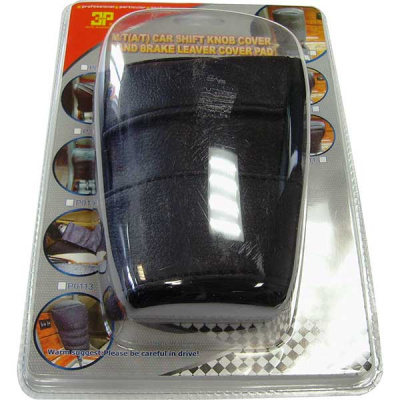 Чехол на ручку КПП кожа P3006  черный 