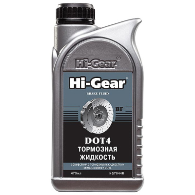 Тормозная жидкость DOT-4, 0.473 л  Hi-Gear HG7044R (уп.20 шт.)