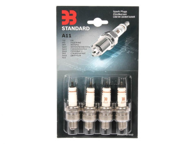 Свеча зажигания А 11 (блистер 4 шт),  шт.   Мототехника 2Т, короткая юбка ( 4/240) 