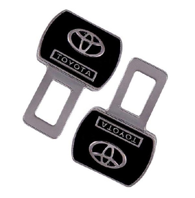 Заглушка ремня безопасности металлическая округлая, черная-хром TOYOTA (2 шт), к-т HX-98 Toyota SW