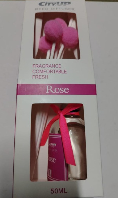 Ароматизатор жидкий флакон/палочки ROSE, 50мл CA-361, CityUp (1/12)