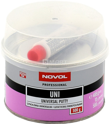 Шпатлёвка универсальная UNI, 0.5 кг. (1101) NOVOL (1/18)