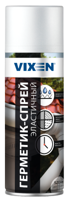 Герметик эластичный белый, 520 мл, спрей  VX90201 VIXEN (уп.12шт) 