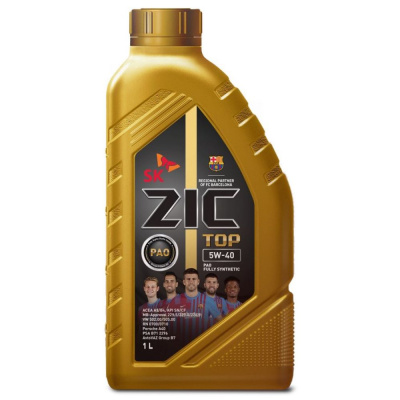 Масло моторное ZIC TOP 5w40 SP ACEA A3/B4, 1L   (премиум синт)