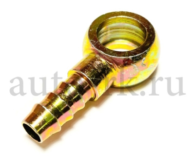 Штуцер топливный д 14мм под шланг 10мм 