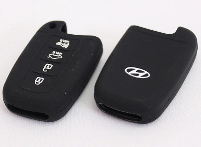 Чехол на ключ автомобильный силиконовый Hyundai (4 кнопки)  IX35, New Sonata, Equus, ROHENS-Coupe
