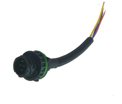 Разъем герметичный (AMP) с проводами, Розетка, 7 контактов, прямой 