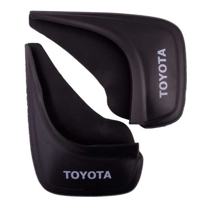 Брызговик фигурный черный, надпись TOYOTA (2 шт), к-т  SKYWAY  S05201004 