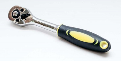 Трещетка-вороток 1/4" с обрезиненной цветной ручкой L125 мм, ST14-2   (1/100)