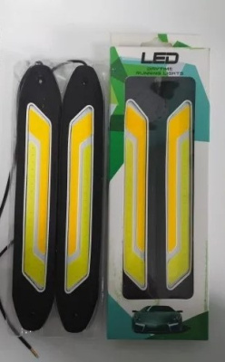 Ходовые огни диодные COB гибкие водонепроницаемые (2 цвета) 12V (2 шт), к-т LD-C101A  с повт поворот