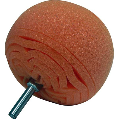 Губка полировальная-шарик розовая D 80 мм,стержень д/дрели QUATTRO (63703)