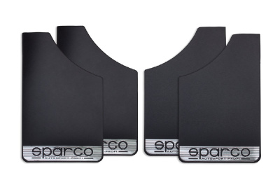 Брызговик плоский 370*220, надпись SPARCO с полосой, черный, (4 шт), к-т (1/30) малый 