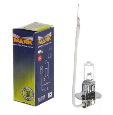 Лампа галогеновая H 3 24V100W Pk22s Маяк (54350), шт.