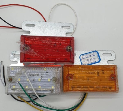 Фонарь габаритный 24V  50*100мм, арт SQ-C-021, белый, шт    (уп 2 шт)