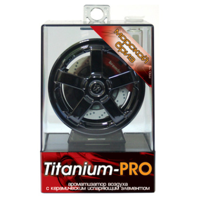 Ароматизатор на панель керамика банка пластик TITANIUM-PRO Морской бриз, 30 г.  PRO-15 (1/40)