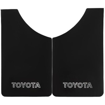 Брызговик плоский 370*240, Черный, надпись TOYOTA серебро (2 шт), к-т  SW S05201028 (1/20) 