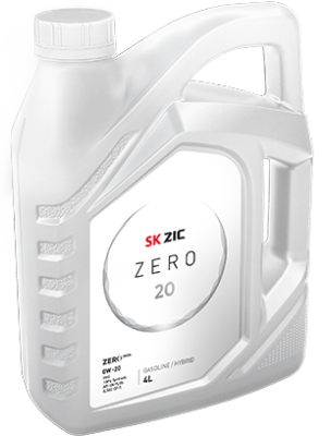 Масло моторное ZIC ZERO 20 0w20  SN PLUS, SN-RC/ GF-5,  4л  (бензин, 100% синт. ПАО)  (1/4)
